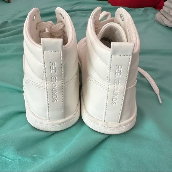 White High-Top Women's Sneakers - Clean Casual Style - Picture 6 of 6